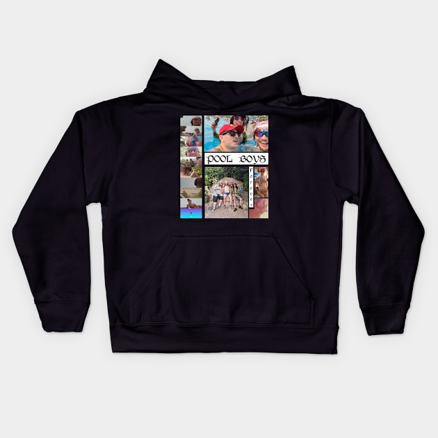 Pool Boys Collage Kids Hoodie by PoolBoysApparel